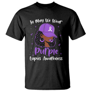 Lupus Awareness T Shirt African American Black Women Fight Lupus Purple Ribbon TS10 Black Print Your Wear