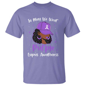 Lupus Awareness T Shirt African American Black Women Fight Lupus Purple Ribbon TS10 Violet Print Your Wear