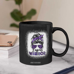 Lupus Warrior Coffee Mug Purple Ribbon Messy Bun Women TS10 Print Your Wear