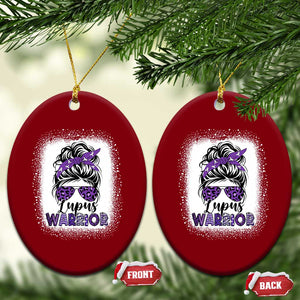 Lupus Warrior Ceramic Ornament Purple Ribbon Messy Bun Women TS10 Print Your Wear