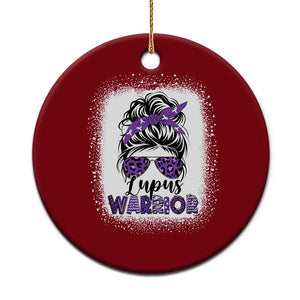 Lupus Warrior Ceramic Ornament Purple Ribbon Messy Bun Women TS10 1pc Red Print Your Wear