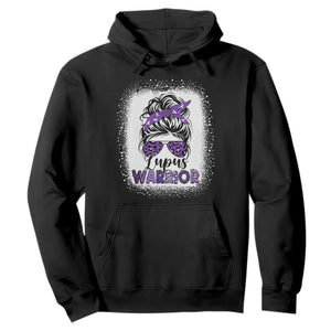 Lupus Warrior Hoodie Purple Ribbon Messy Bun Women TS10 Black Print Your Wear