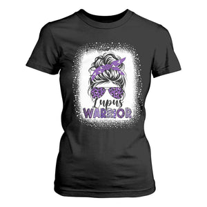 Lupus Warrior T Shirt For Women Purple Ribbon Messy Bun Women TS10 Black Print Your Wear