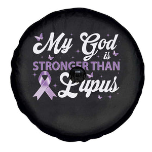 My God Is Bigger Than Lupus Spare Tire Cover Purple Ribbon TS10 Print Your Wear