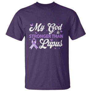 My God Is Bigger Than Lupus T Shirt Purple Ribbon TS10 Purple Print Your Wear