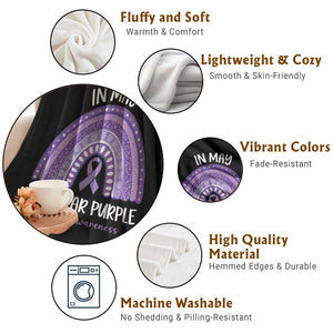 Lupus Awareness Throw Blanket In May We Wear Purple Ribbon Rainbow TS10 Print Your Wear