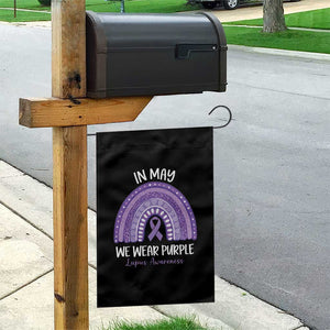 Lupus Awareness Garden Flag In May We Wear Purple Ribbon Rainbow TS10 Print Your Wear