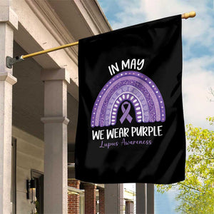Lupus Awareness Garden Flag In May We Wear Purple Ribbon Rainbow TS10 Print Your Wear