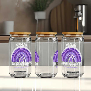 Lupus Awareness Glass Can In May We Wear Purple Ribbon Rainbow TS10 Print Your Wear