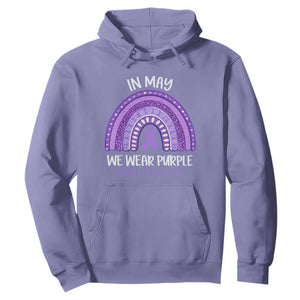 Lupus Awareness Hoodie In May We Wear Purple Ribbon Rainbow TS10 Violet Print Your Wear