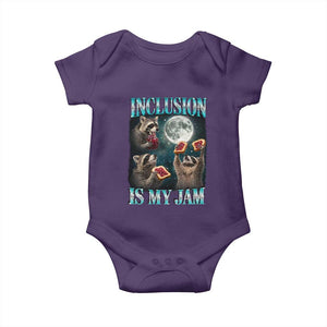 Inclusion Is My Jam Baby Onesie Raccoon Meme Neurodiversity SPED Teacher Gift TS10 Purple Print Your Wear