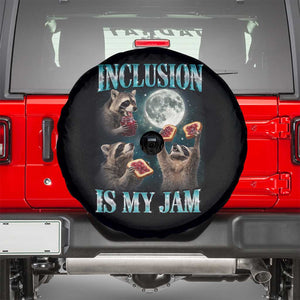 Inclusion Is My Jam Spare Tire Cover Raccoon Meme Neurodiversity SPED Teacher Gift TS10 Black Print Your Wear