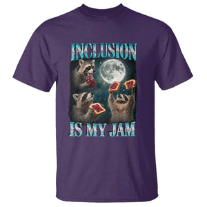 Inclusion Is My Jam T Shirt Raccoon Meme Neurodiversity SPED Teacher Gift TS10 Purple Print Your Wear