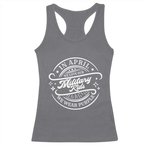 Purple Up For Military Kids Racerback Tank Top Military Children Month TS10 Charcoal Print Your Wear