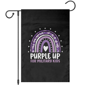 Purple Up For Military Kids Garden Flag Month Of Military Child Army Rainbow TS10 Black Print Your Wear