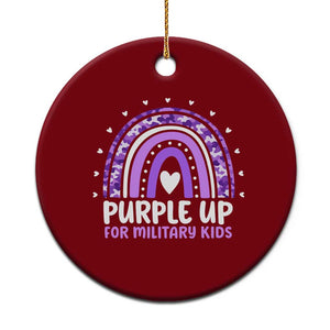 Purple Up For Military Kids Ceramic Ornament Month Of Military Child Army Rainbow TS10 1pc Red Print Your Wear
