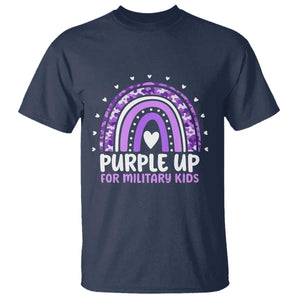 Purple Up For Military Kids T Shirt Month Of Military Child Army Rainbow TS10 Navy Print Your Wear