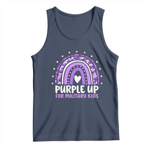 Purple Up For Military Kids Tank Top Month Of Military Child Army Rainbow TS10 Navy Print Your Wear