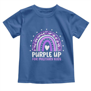 Purple Up For Military Kids Toddler T Shirt Month Of Military Child Army Rainbow TS10 Royal Blue Print Your Wear