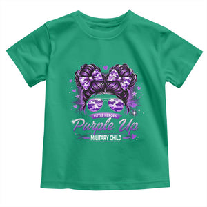 Purple Up Military Child Toddler T Shirt Camo Messy Bun Military Kid Month TS10 Irish Green Print Your Wear