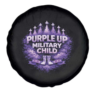 Purple Up Military Child Spare Tire Cover Proud Military Kid TS10 Print Your Wear