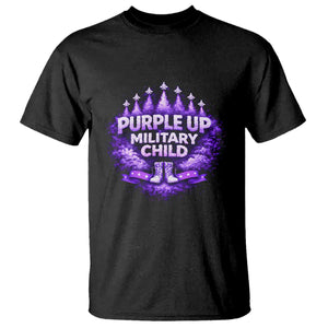 Purple Up Military Child T Shirt Proud Military Kid TS10 Black Print Your Wear