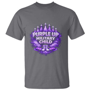 Purple Up Military Child T Shirt Proud Military Kid TS10 Charcoal Print Your Wear