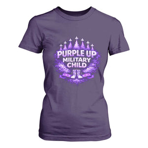 Purple Up Military Child T Shirt For Women Proud Military Kid TS10 Purple Print Your Wear