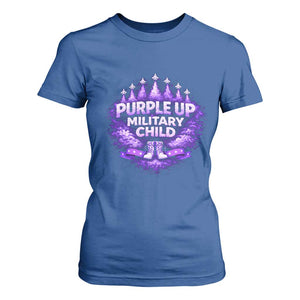 Purple Up Military Child T Shirt For Women Proud Military Kid TS10 Royal Blue Print Your Wear