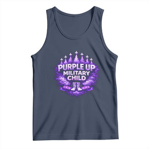 Purple Up Military Child Tank Top Proud Military Kid TS10 Navy Print Your Wear