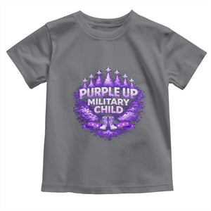 Purple Up Military Child Toddler T Shirt Proud Military Kid TS10 Charcoal Print Your Wear