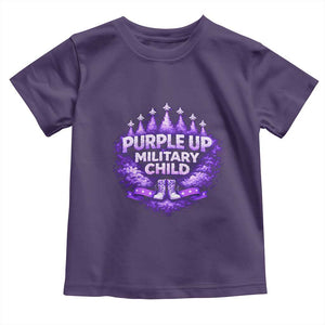 Purple Up Military Child Toddler T Shirt Proud Military Kid TS10 Purple Print Your Wear