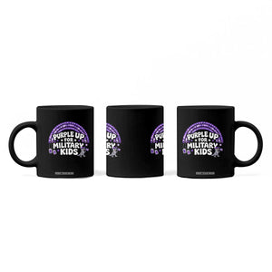 Purple Up For Military Kids Coffee Mug Cute Dino Dinosaur Proud Military Child Rainbow TS10 Print Your Wear