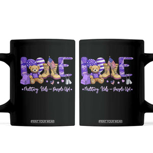 Purple Up Military Kids Coffee Mug Month Of Military Child Army TS10 Black Print Your Wear
