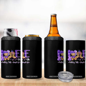 Purple Up Military Kids 4 in 1 Can Cooler Tumbler Month Of Military Child Army TS10 Print Your Wear