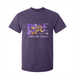 Purple Up Military Kids T Shirt For Kid Month Of Military Child Army TS10 Purple Print Your Wear