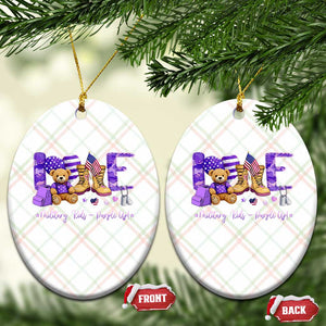Purple Up Military Kids Ceramic Ornament Month Of Military Child Army TS10 Print Your Wear