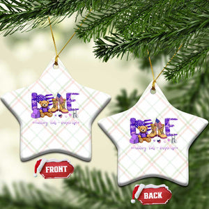 Purple Up Military Kids Ceramic Ornament Month Of Military Child Army TS10 Print Your Wear