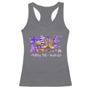 Purple Up Military Kids Racerback Tank Top Month Of Military Child Army TS10 Charcoal Print Your Wear
