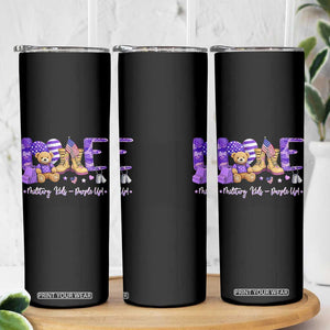 Purple Up Military Kids Skinny Tumbler Month Of Military Child Army TS10 Print Your Wear