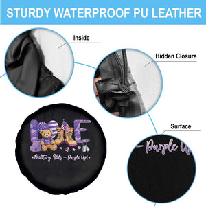 Purple Up Military Kids Spare Tire Cover Month Of Military Child Army TS10 Print Your Wear