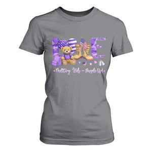 Purple Up Military Kids T Shirt For Women Month Of Military Child Army TS10 Charcoal Print Your Wear