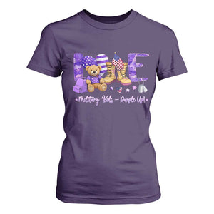Purple Up Military Kids T Shirt For Women Month Of Military Child Army TS10 Purple Print Your Wear