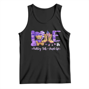 Purple Up Military Kids Tank Top Month Of Military Child Army TS10 Black Print Your Wear