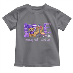 Purple Up Military Kids Toddler T Shirt Month Of Military Child Army TS10 Charcoal Print Your Wear