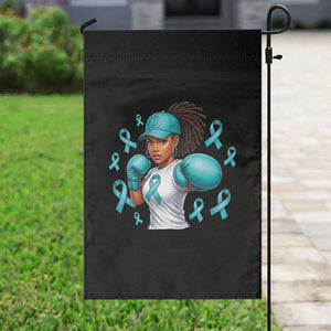 Black Women Fight Sexual Assault Awareness Garden Flag African American Teal Ribbon Support TS10 Print Your Wear