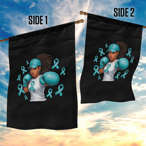 Black Women Fight Sexual Assault Awareness Garden Flag African American Teal Ribbon Support TS10 Print Your Wear