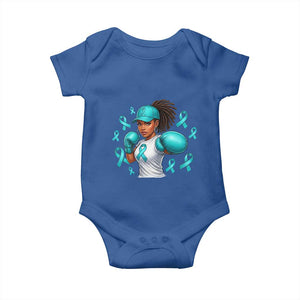 Black Women Fight Sexual Assault Awareness Baby Onesie African American Teal Ribbon Support TS10 Royal Blue Print Your Wear