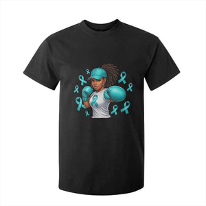 Black Women Fight Sexual Assault Awareness T Shirt For Kid African American Teal Ribbon Support TS10 Black Print Your Wear