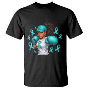 Black Women Fight Sexual Assault Awareness T Shirt African American Teal Ribbon Support TS10 Black Print Your Wear